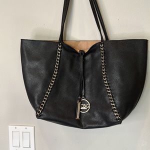 BCBG Faux Leather Reversible Tote Bag